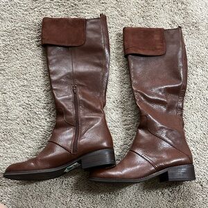 Nine West Chestnut Heeled Boots